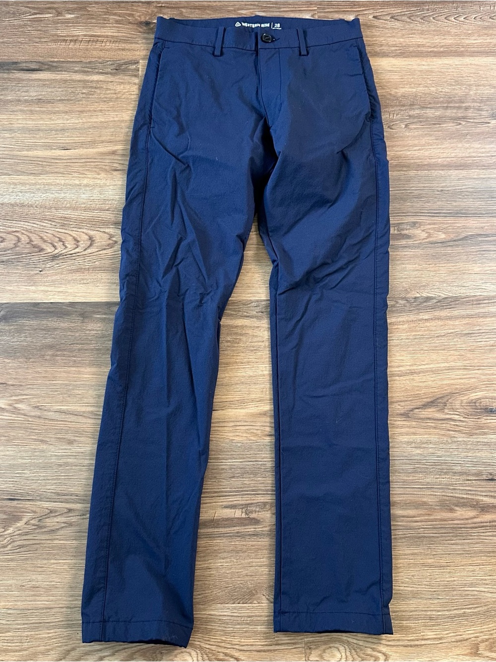 Western Rise Evolution‎ Pants Mens 28x32 Navy Blue Tech Travel Chino Performance